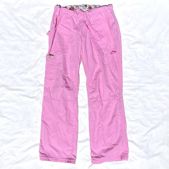 Koi Lindsey Cargo Scrub Pants Womens Medium Regular Bubblegum Pink - Picture 1 of 5